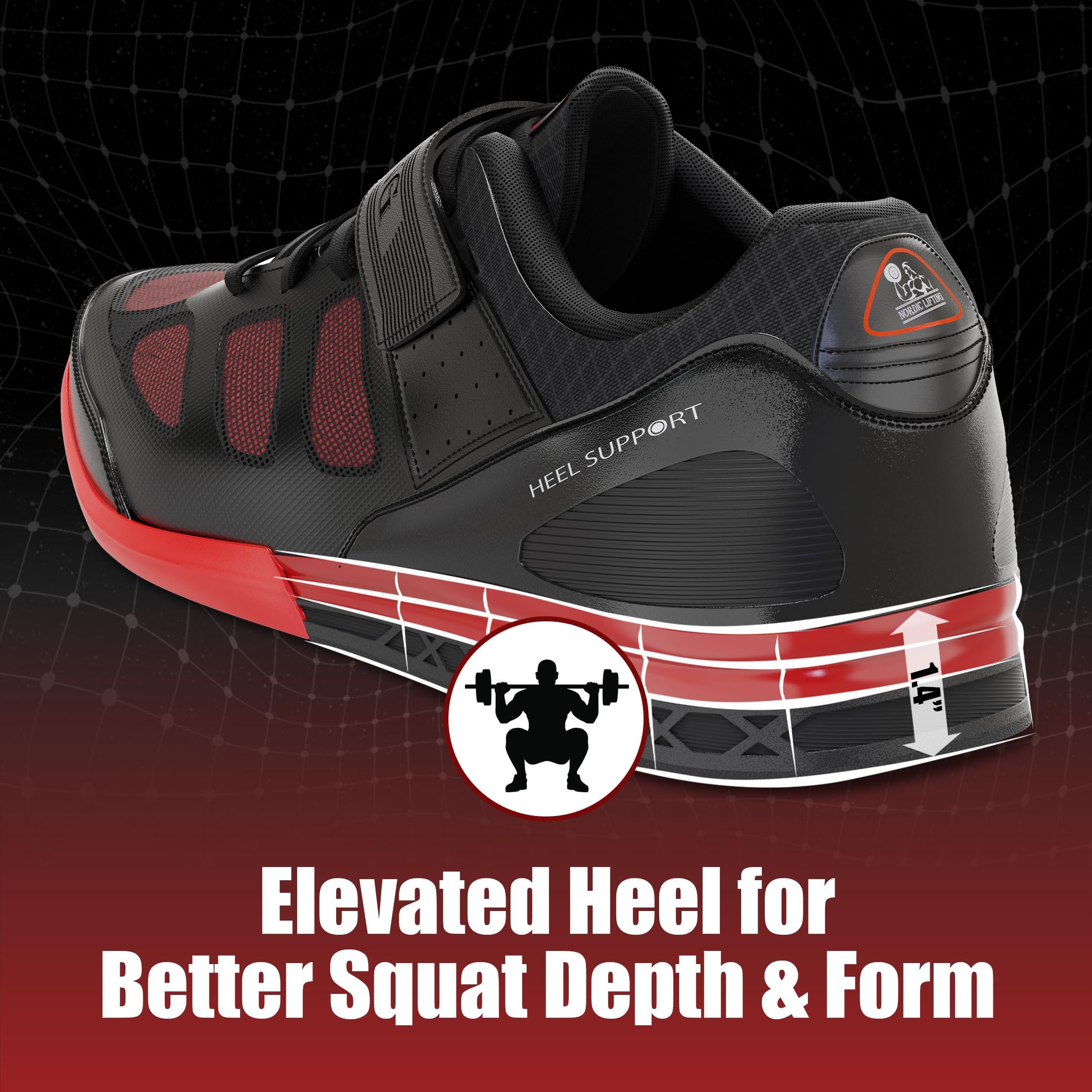 Nordic Lifting Weightlifting Shoes für Crosstraining & das Fitnessstudio - Gewichtheberschuhe für Herren - VENJA
