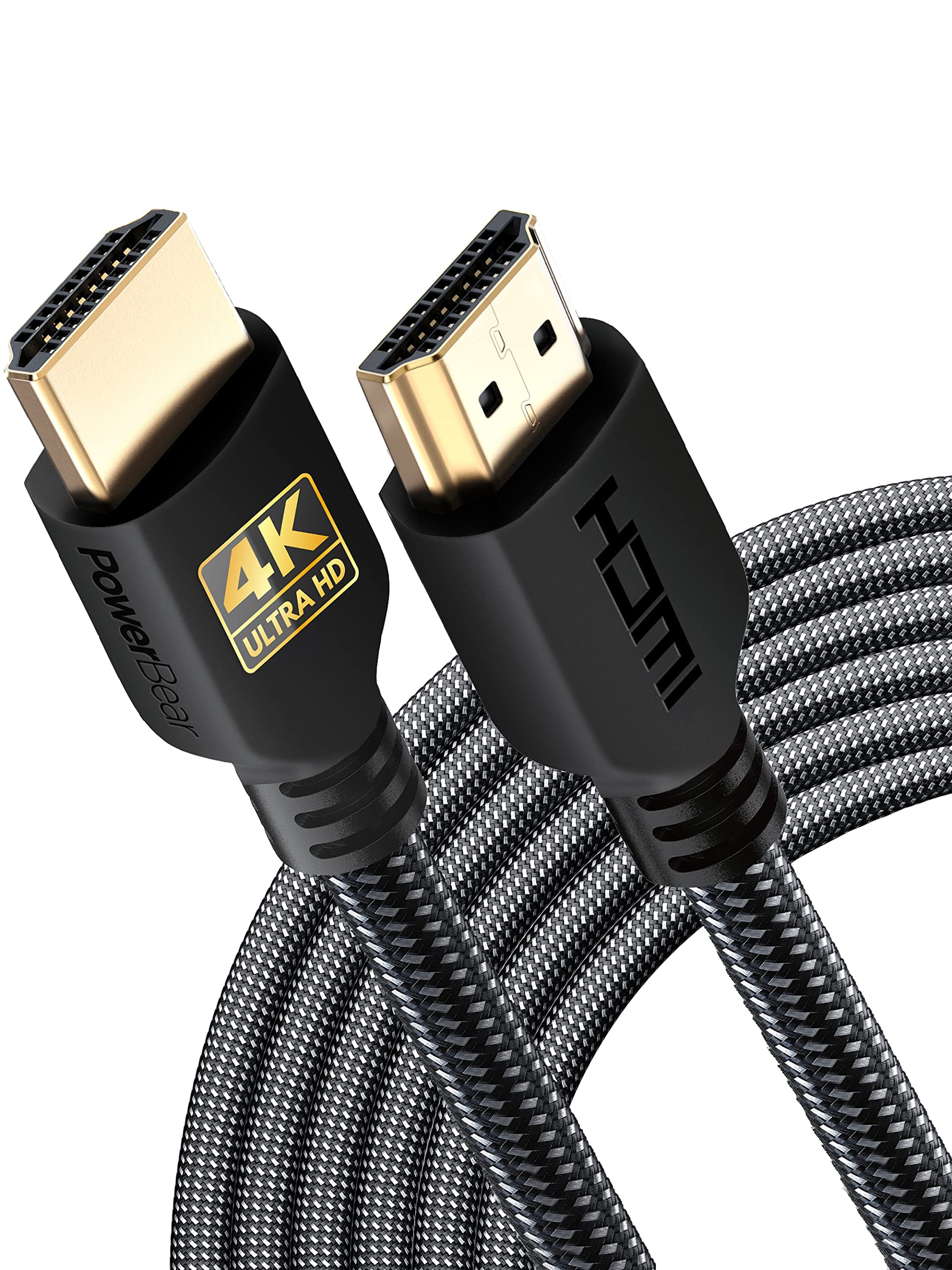 PowerBear 4K HDMI Cable 6 ft | High Speed Hdmi Cables, Braided Nylon & Gold Connectors, 4K @ 60Hz, Ultra HD, 2K, 1080P, ARC & CL3 Rated | for Laptop, Monitor, PS5, PS4, Xbox One, Fire TV, & More — Amazon image 18