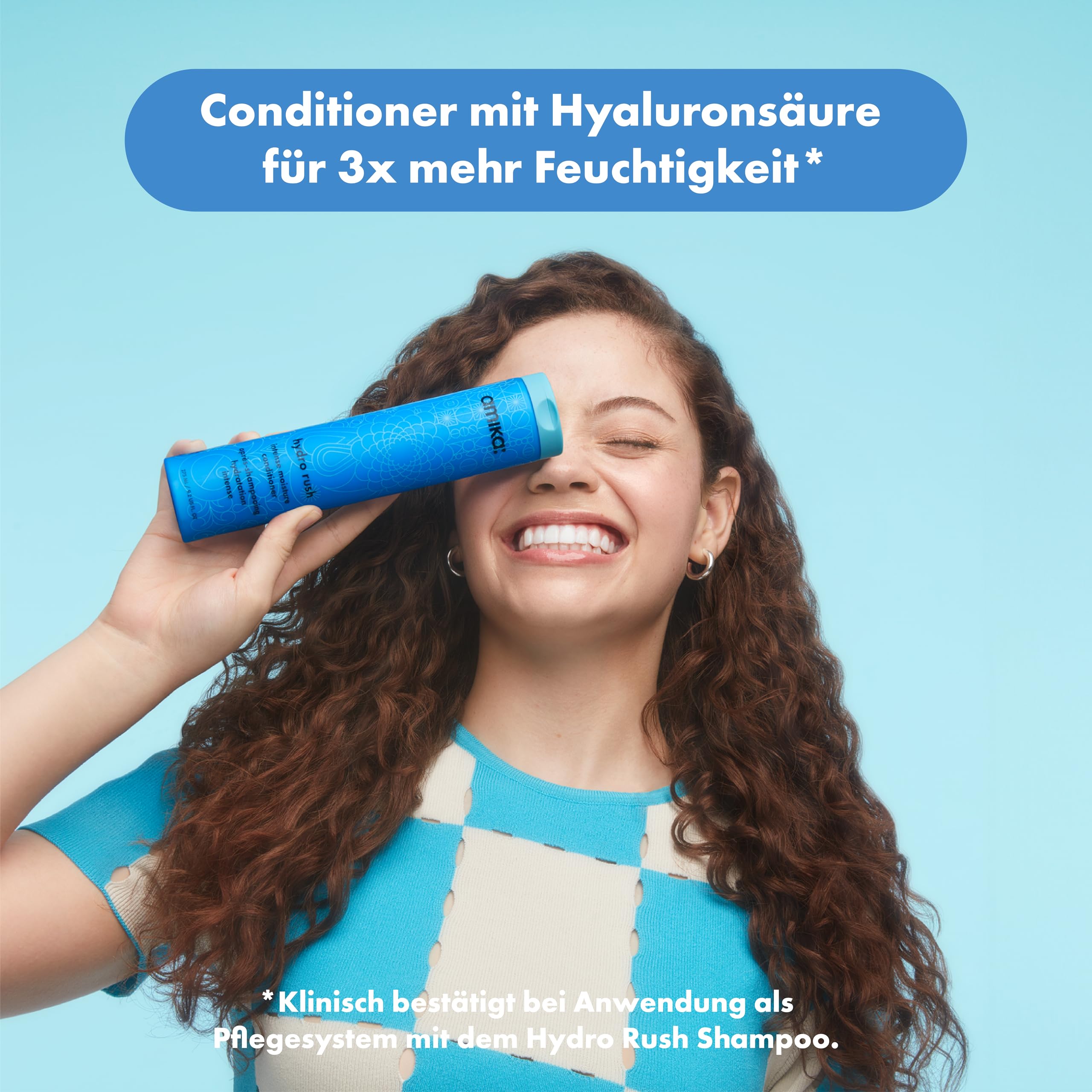 amika Hydro Rush Intense Moisture Hair Conditioner 1000ml| Haarspühlung für trockenes, lockiges & dickes Haar | Haarpflege Damen & Herren mit Hyaluronsäure I 3x mehr Feuchtigkeit & Hydration