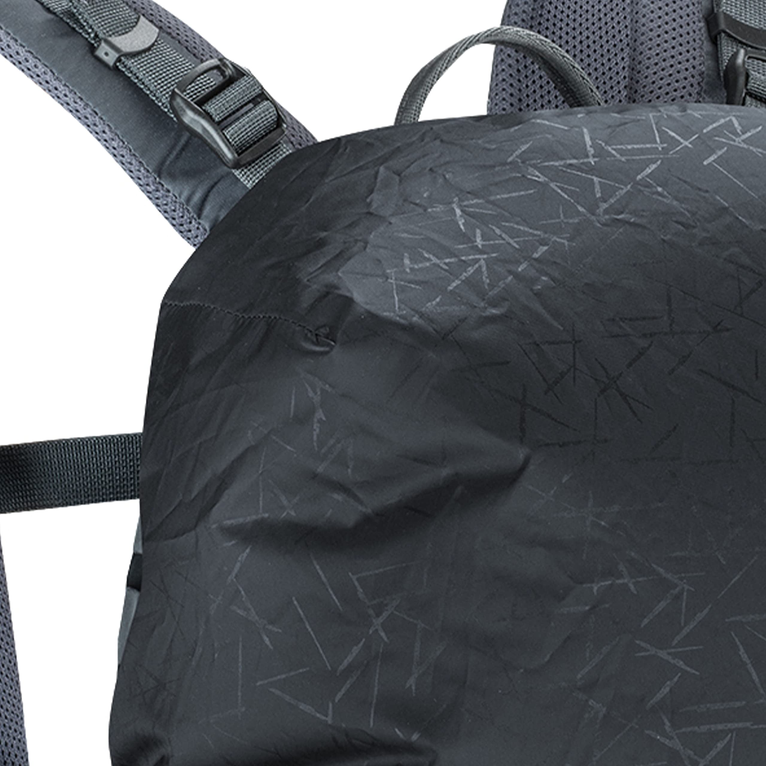 EVOC Pokrowiec przeciwdeszczowy na plecak, pokrowiec przeciwdeszczowy na przygody na świeżym powietrzu, wodoodporny pokrowiec ochronny na plecak (elastyczna regulacja rozmiaru ze sznurkiem, nadruk