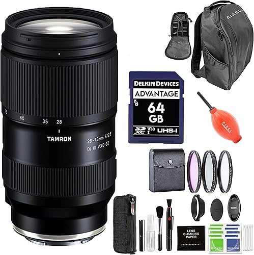 Tamron 1.102-2.953 in f/2.8 Di III VXD G2 Lente para Sony E con accesorio avanzado y paquete de viaje (6 años de garantía limitada de EE. UU.) |