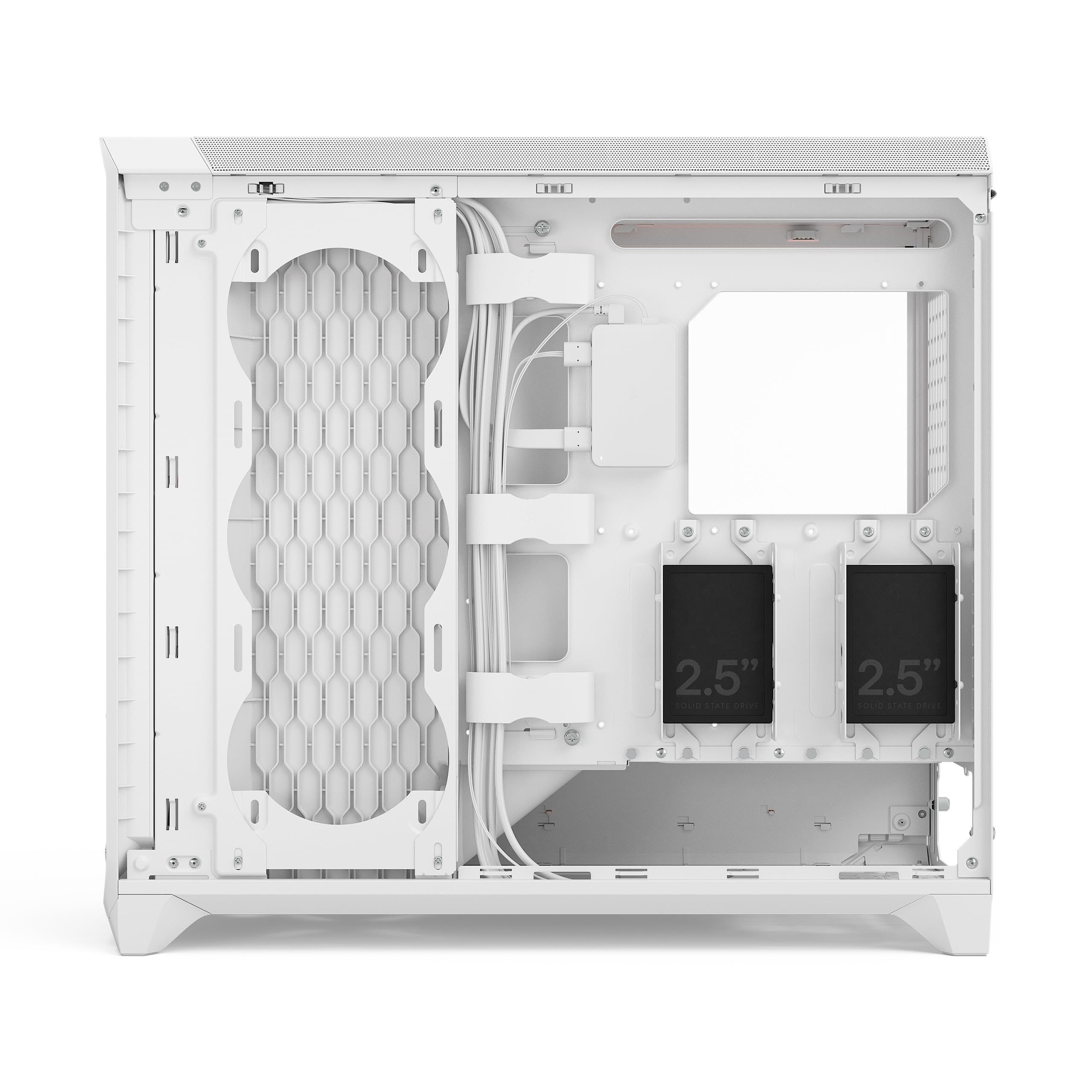 Fractal Design Meshify 3 XL Ambience Pro RGB White Tempered Glass Clear Tint Gaming Computer-Gehäuse – Gen 2 ARGB Beleuchtung via Adjust Pro Hub – DREI RGB Momentumüfter enthalten – Bild 6