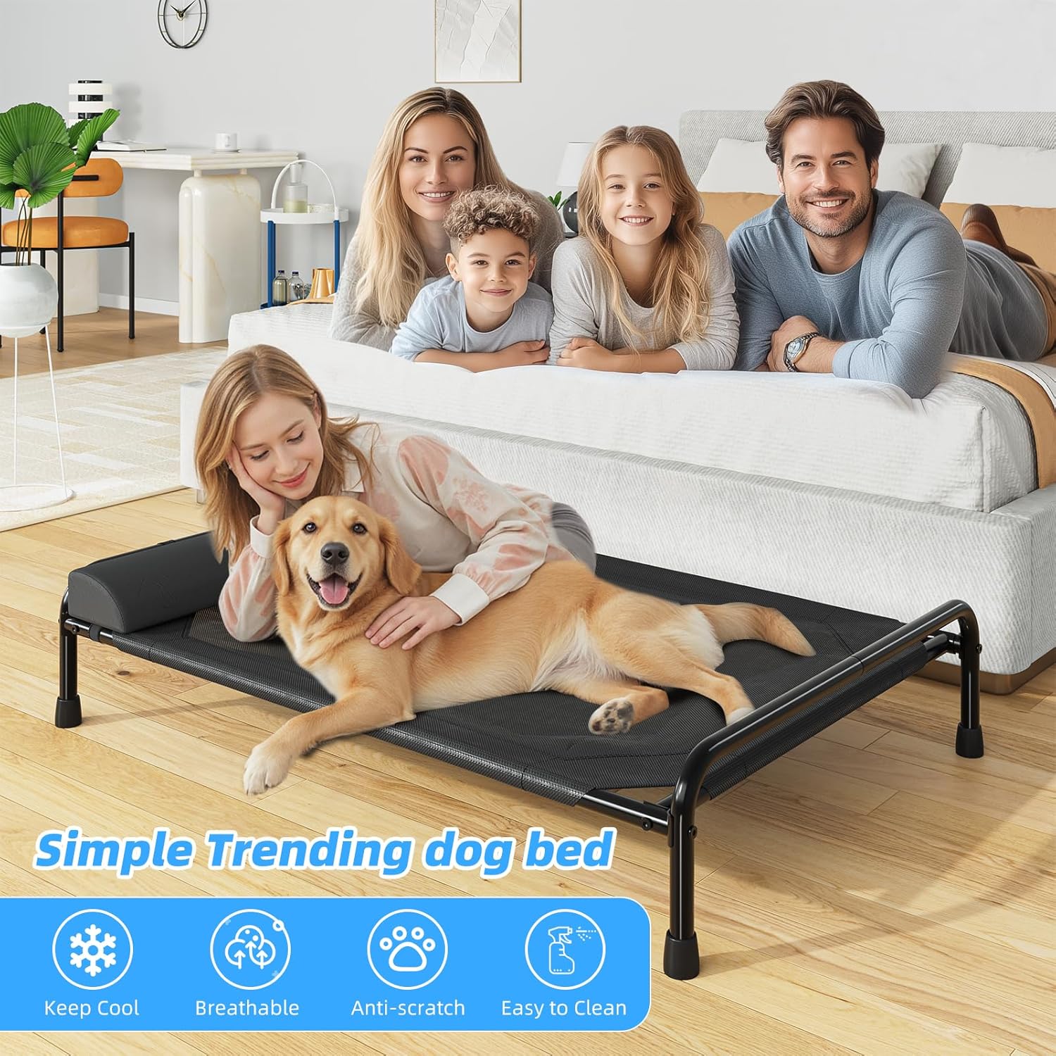 Discover Comfort: The Ultimate Elevated Dog Bed for Large Breeds!