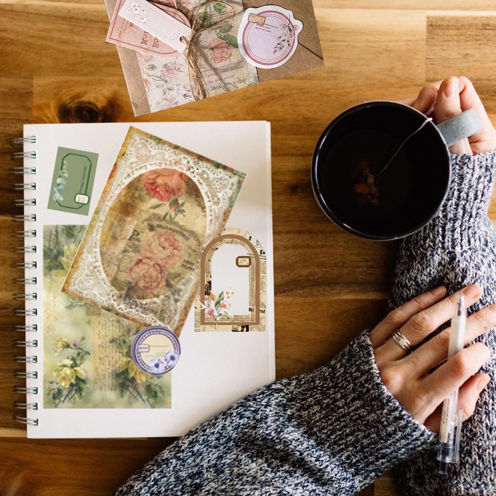 ASOMI 200 Hojas De Papel Para Diario Para Agenda Artesanal, Vintage, Para  álbumes De Recortes, Papel, image size:1600x1600