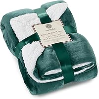 Vista 123 de Genteele Manta de Tiro Sherpa Súper Suave Reversible Ultra Lujosa de Felpa, 40 x 50 pulgadas, Negro/Gris
