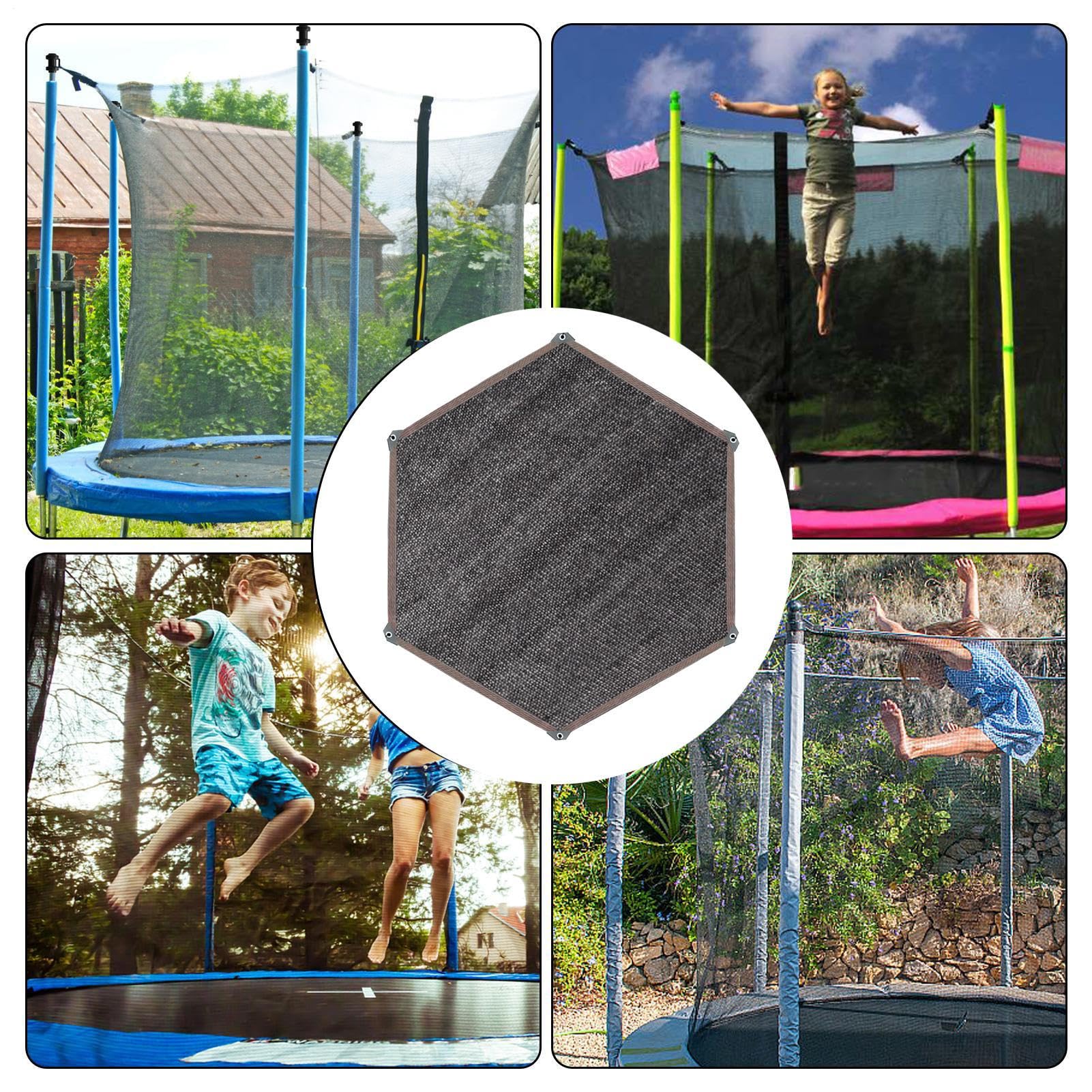 Rete Parasole per Trampolino, Ø 183 244 305 366 427 cm Copertura Parasole per Trampolino, Copertura per Trampolino, Resistente ai Raggi UV & Antistrappo, Accessor-i per T-rampolino