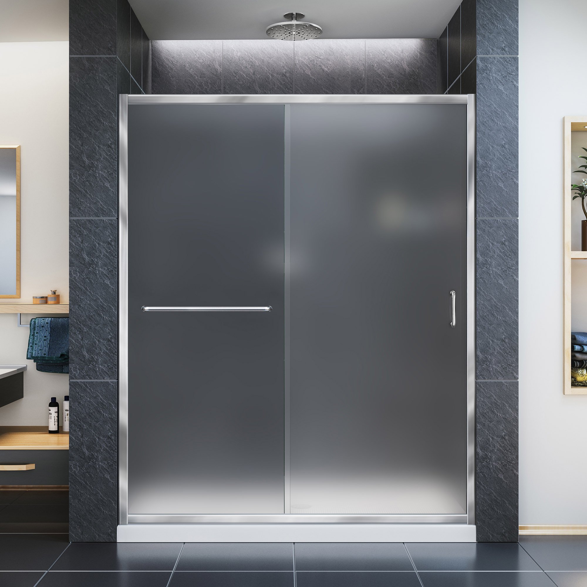 DreamLine Infinity-Z 56-60 inch W x 72 inch H Semi-Frameless