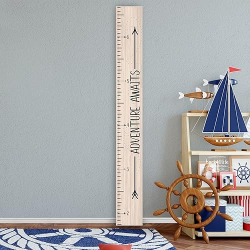 Back40Life Regla de madera para niños y niñas (abedul natural)