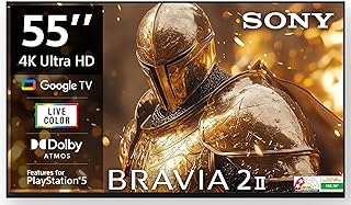 Sony 139 cm (55 inches) BRAVIA 2M2 Series 4K Ultra HD Smart LED Google TV K-55S25BM2-3 Years Warranty for Limited Period