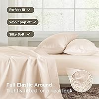 Vista 6 de Bedsure Full Size Bed Sheets - 4 Pieces Soft Full Sheet Set - Breathable & Cooling - Hotel Luxury - Easy Care Polyester Microfiber Bedding for 01