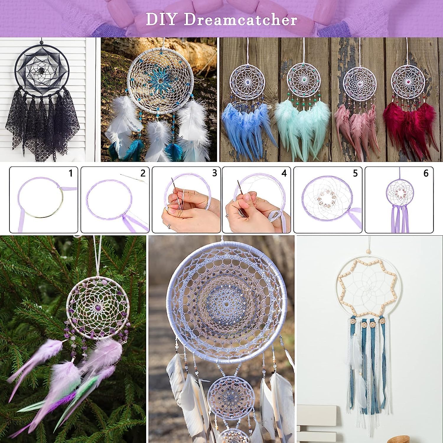 MINISO 16 Anneaux Métalliques Cercle Pour Attrape-Rêves - 8 Tailles (4 à 20 Cm) - Kit DIY Idéal Mariage, Bricolage, Couronnes & Déco