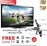 Vista 2 de UltraPro - Antena de TV HD digital para exteriores, antena inteligente de largo alcance, compatible con 4K 1080P HD VHF UHF, incluye soporte J