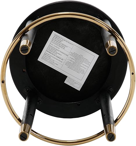 Miniatura 6 de Juego de 2 taburetes de bar de 26 pulgadas de altura de mostrador, taburetes de bar tapizados de sherpa blanco con patas de madera negra, sillas de