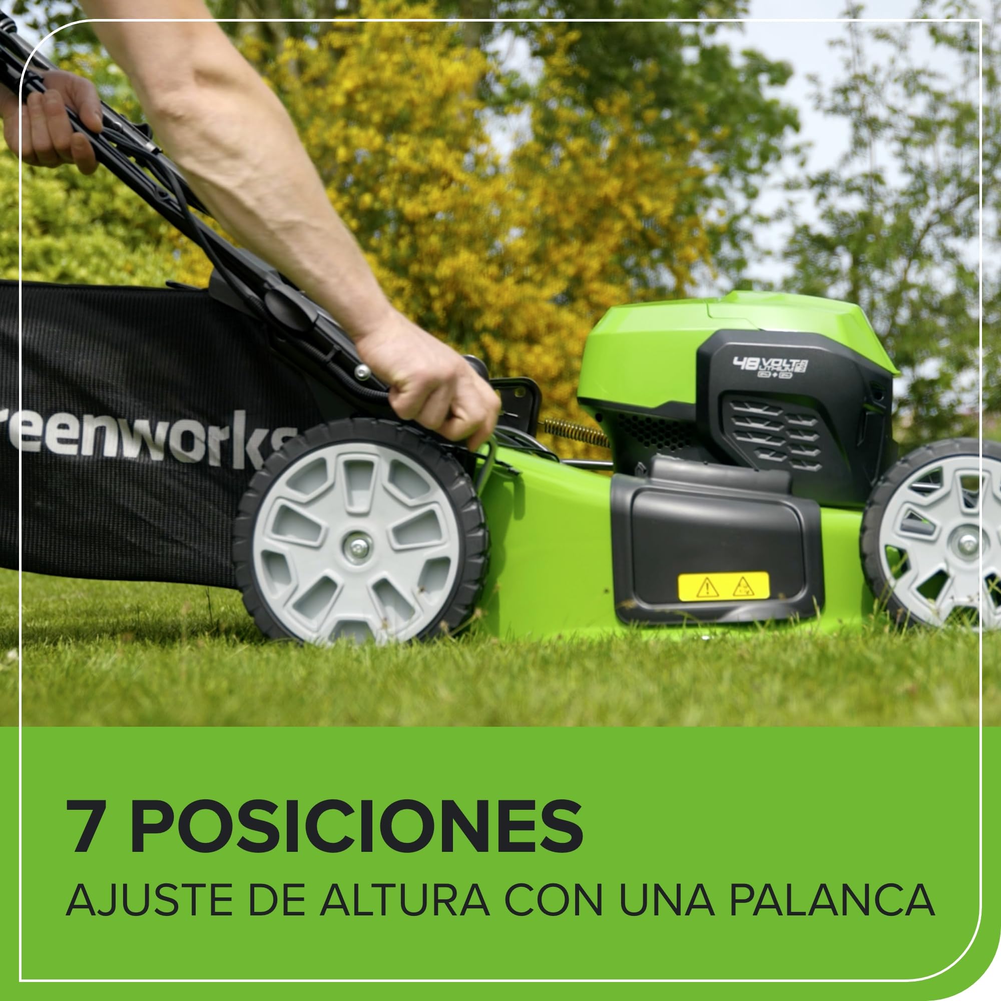 Greenworks 48V (24V x 2) Cortacésped de Batería Autopropulsada para Céspedes Grandes Hasta 480 m², Ancho de Corte 46 cm, Bolsa de 55L MÁS Dos Baterías 24V de 4Ah y Cargador Doble,GD24X2LM46SPK4X