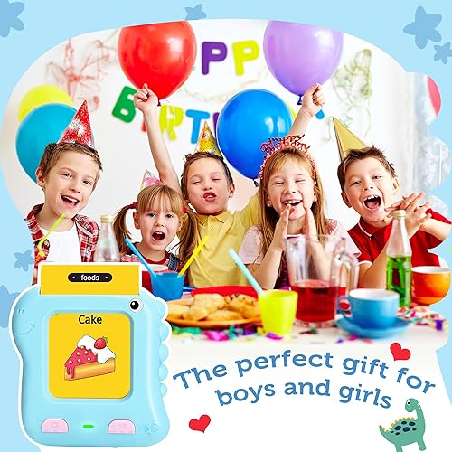 Miniatura 7 de Juguetes para niños pequeños de 2, 3, 4, 5 años, tarjetas flash de discurso de bolsillo Richgv Juguetes de dinosaurio, regalos de cumpleaños para