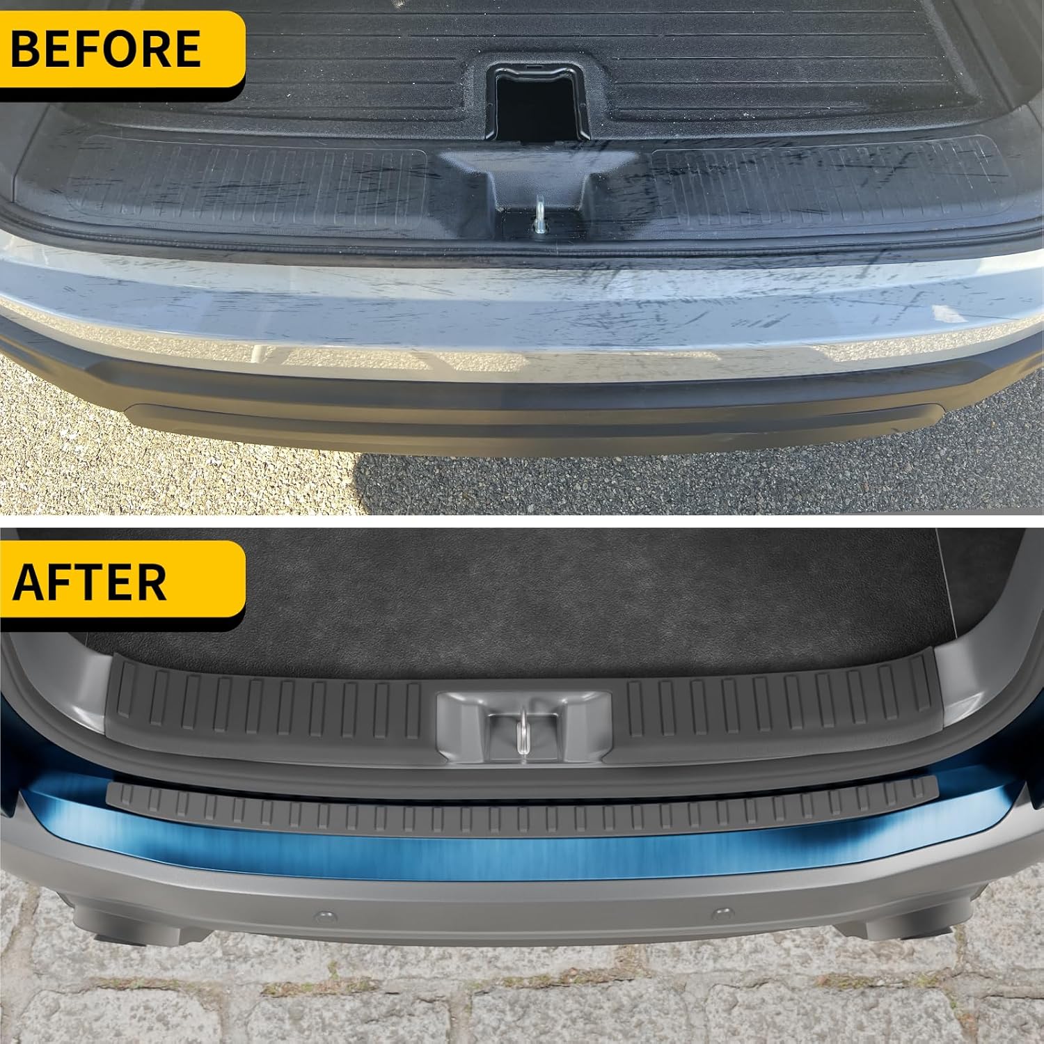 Rear Bumper Protector Compatible with 2023-2025 2026 Honda Pilot TPE Rear Bumper Guard Protection Anti-Scratch Internal & External Trunk Sill Cover for 2024 Pilot Accessories