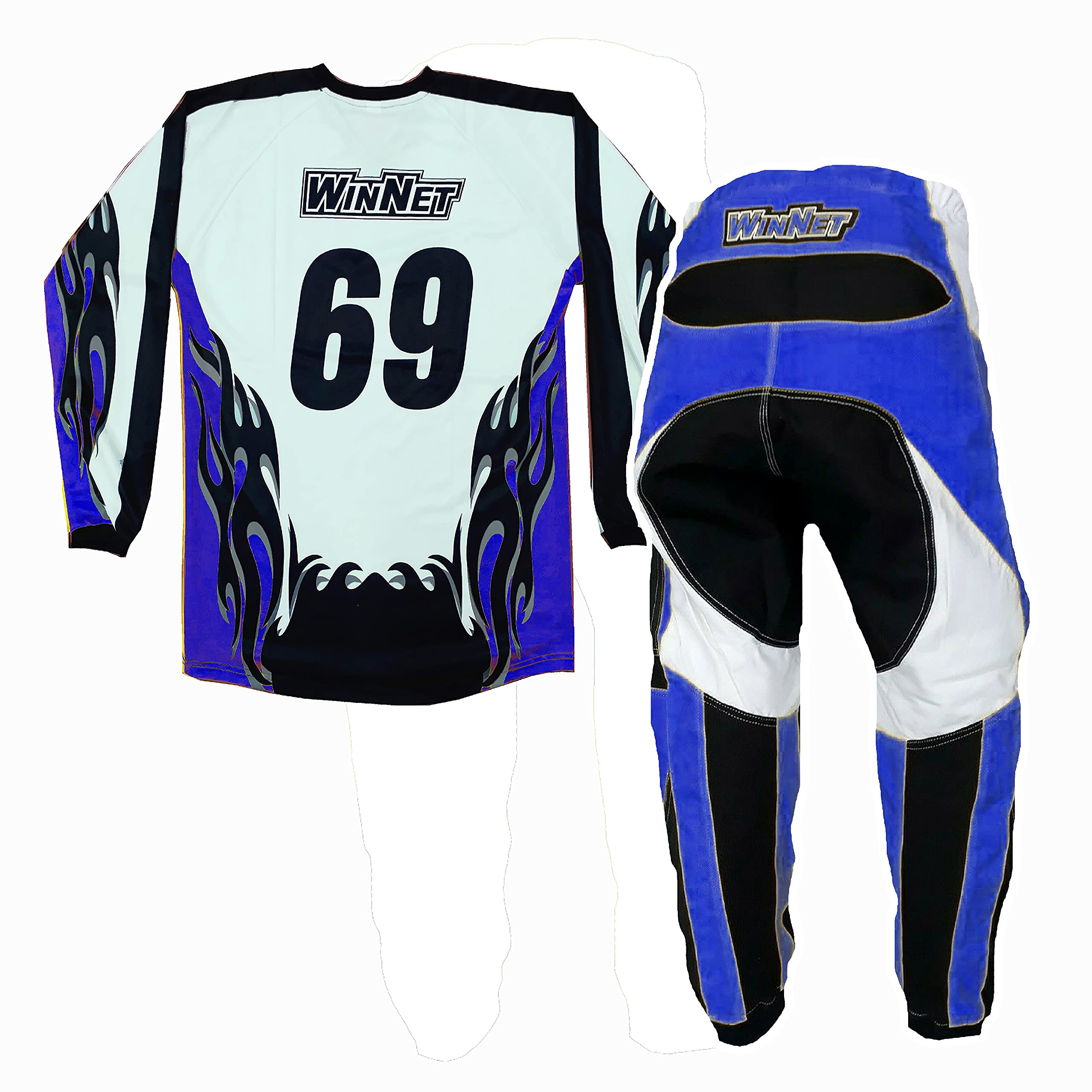 WinNet Tuta Completo da Moto Cross Enduro Quad per Adulto Maglia + Pantalone