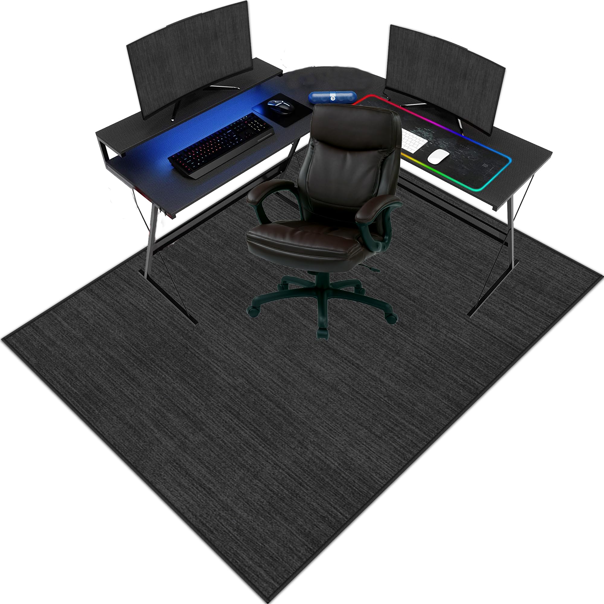 Tappeto Salvapavimento Antiscivolo Sedia Ufficio 110 x 150 cm | Tappetino Sedia Gaming Protettivo per Pavimenti Duri Tappeto per Sedia con Ruote