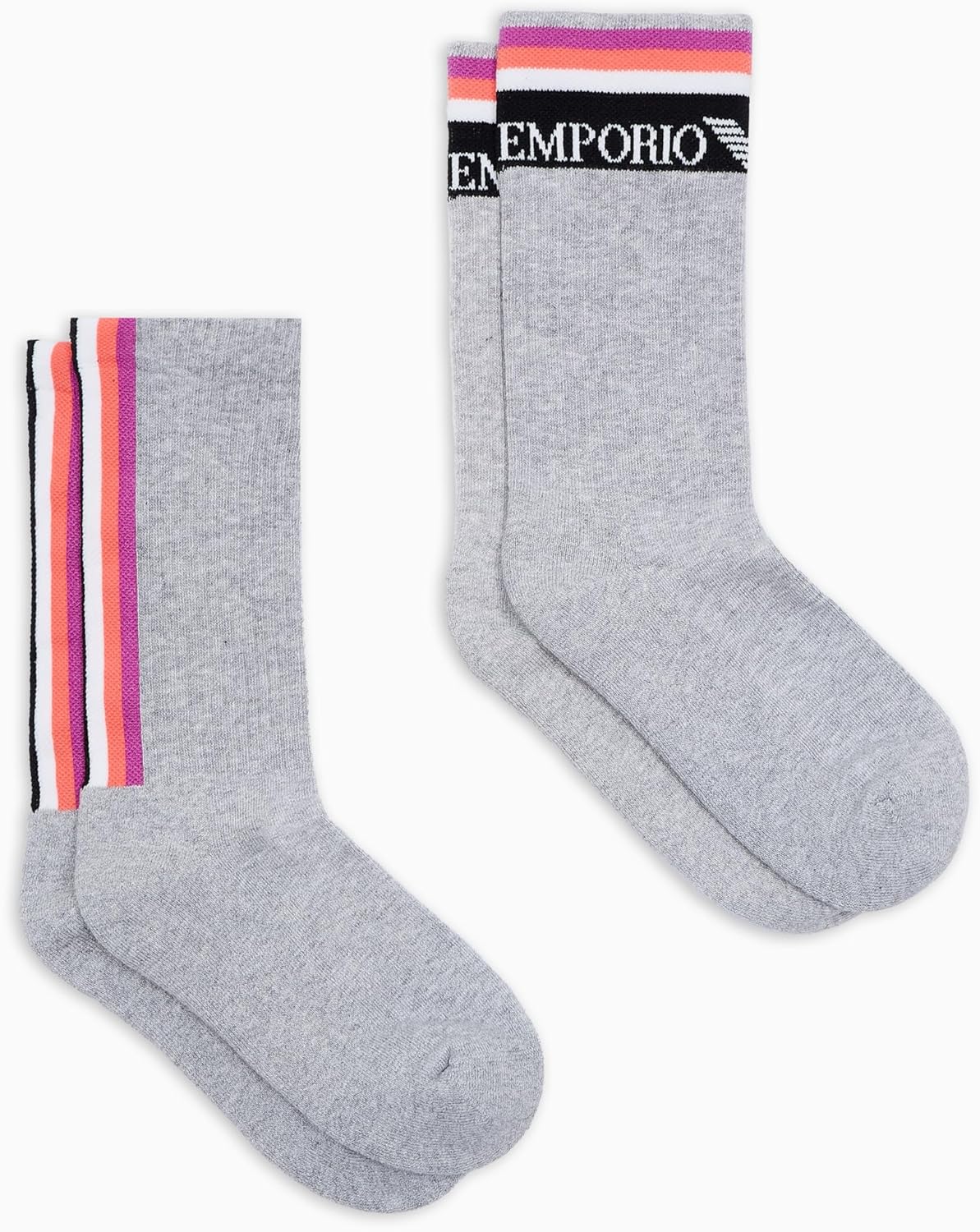 Emporio Armani Women's 2 Pack Logo Short Crew Socks