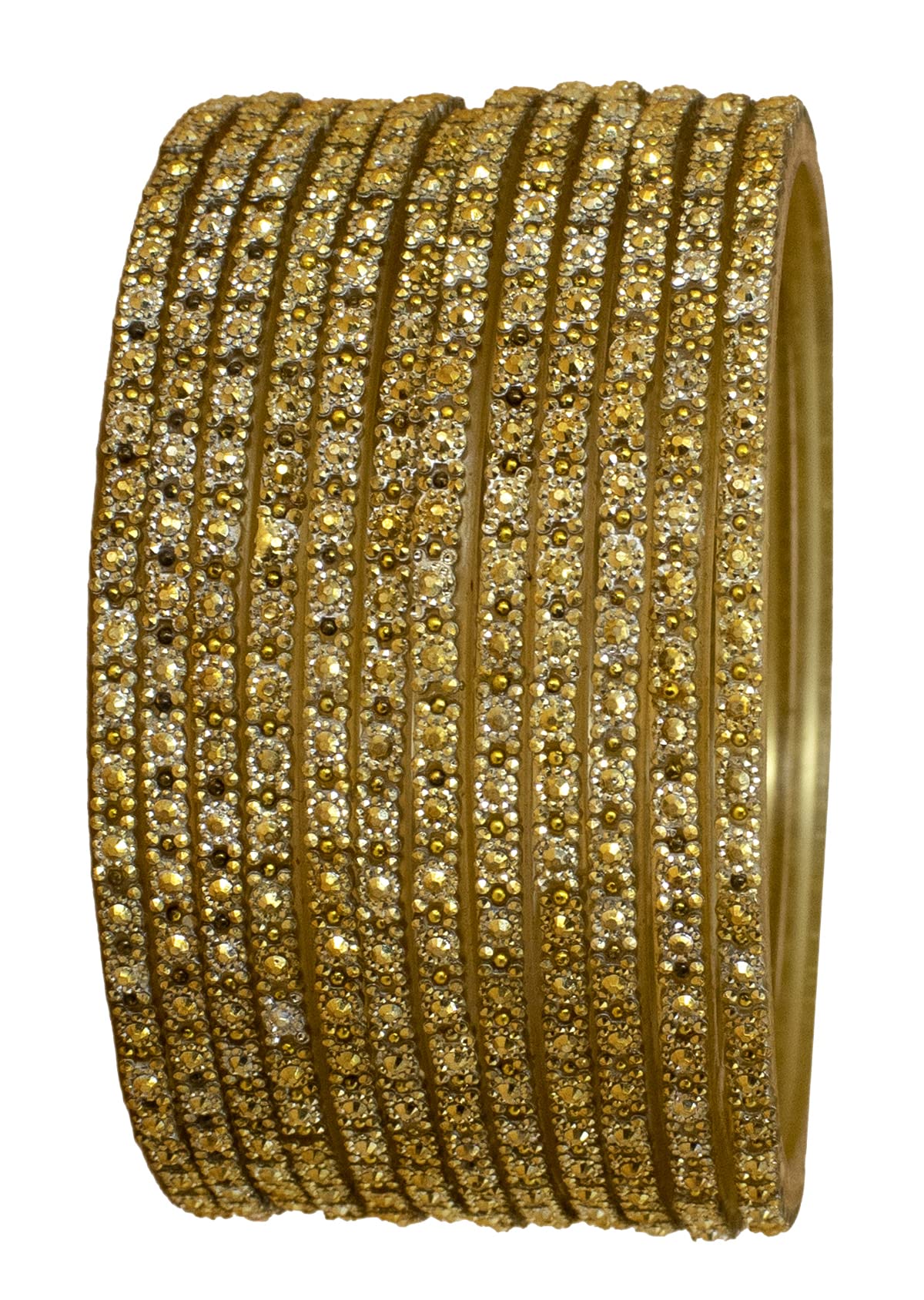 Fancy Glass Bangles for Women | Zircon Pearl Glass Bangle for Girls | Daily Use Kanch Chudi for Ladies | Wedding Party/SNDRT (Golden, Large 2.8) (B0BLS7NYN5) Amazon Price History, Amazon Price Tracker