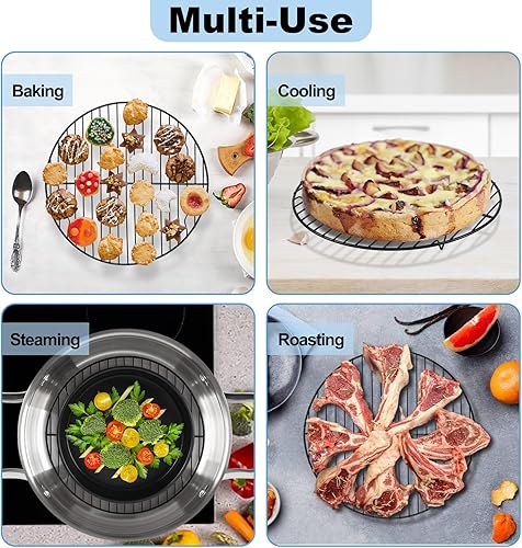 Miniatura 6 de TeamFar Bastidores de refrigeración, antiadherentes de 10.5 pulgadas con núcleo de acero inoxidable para hornear, asar, cocinar al vapor, enfriar,