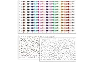 1600 Pcs 3/4/5/6 mm Self Adhesive Face Gems Rhinestones: Radiant Face Jewels for Makeup Crafts
