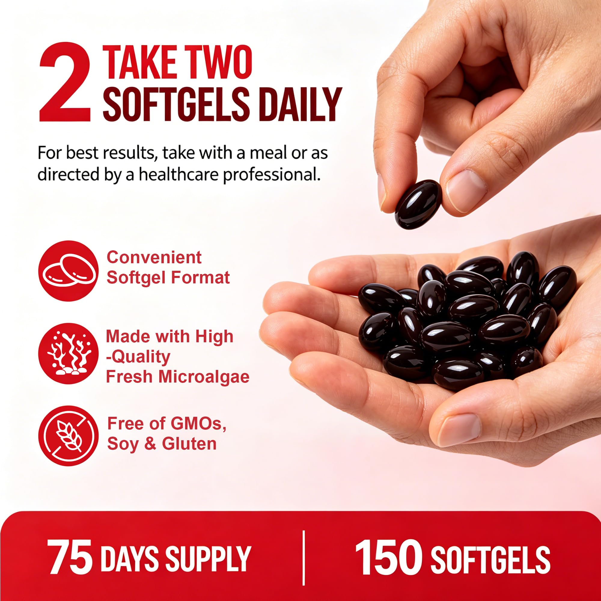 Astaxanthin Supplements 24mg 150 Softgels | 16 in 1 Formula Premium Astaxanthin Antioxidant Supplement Supports Eye Skin Joint Brain Heart Immune System Health, Fresh Microalgae Source 75 Days Supply — Amazon image 7