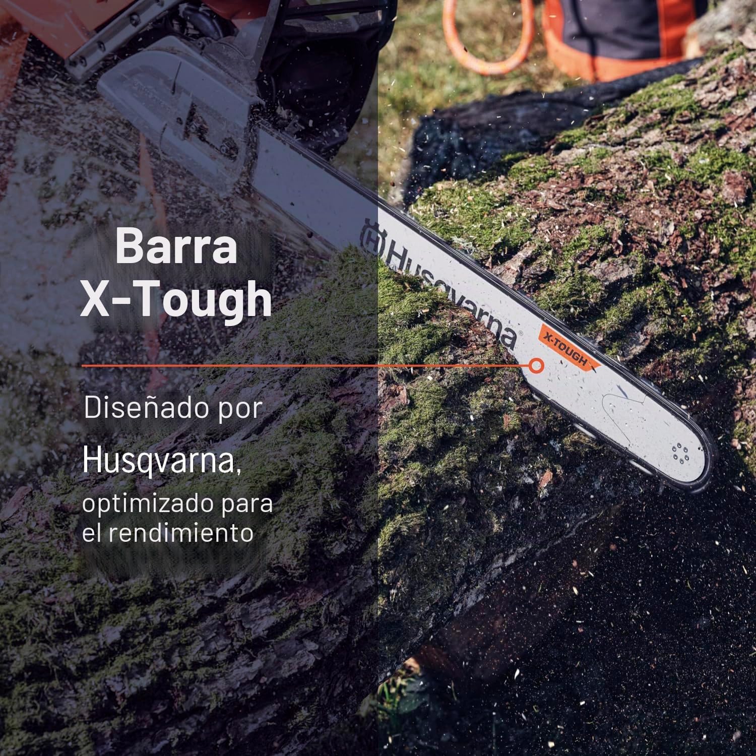 Husqvarna HT-380 - Barra de sierra de cadena X-Tough de 18 pulgadas, calibre 0.050, paso 3/8