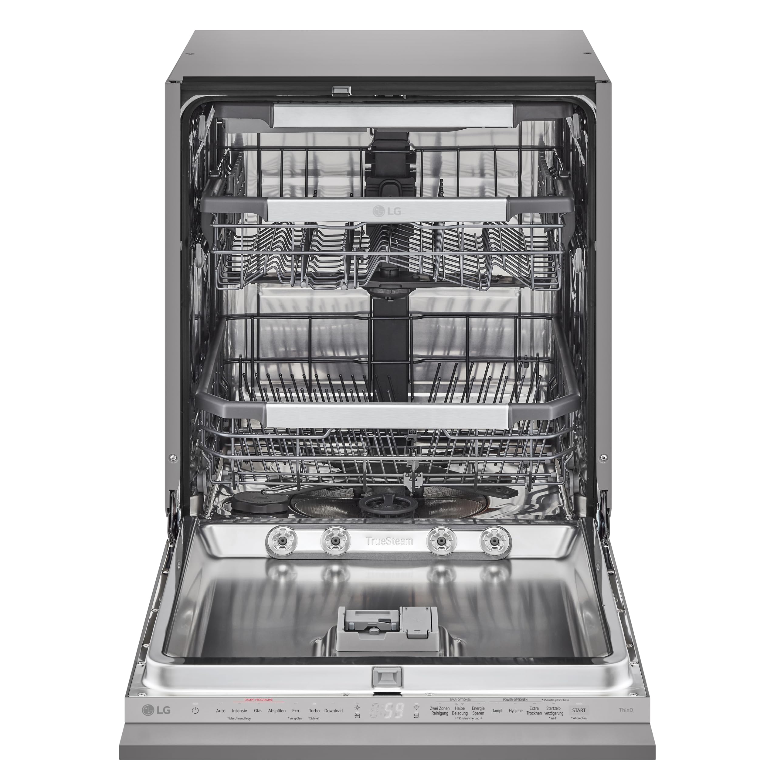 LG DB476TXS Geschirrspüler 43 dB Energieklasse A Dampf ThinQ Silber