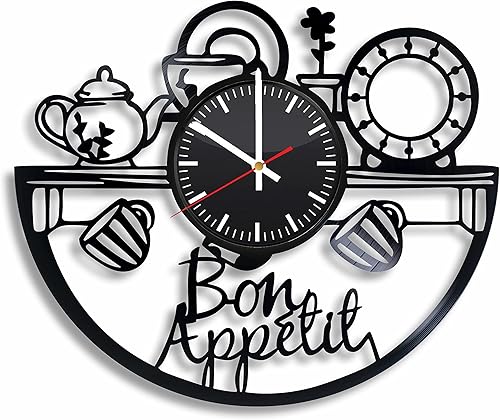Miniatura 1 de Reloj de cocina Bon Appétit de vinilo de 12 pulgadas reloj de pared para cocina