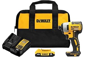 DEWALT 20V MAX 1/4 Inch Impact Driver, 1/4 Inch, Battery and Charger Included (DCF787D1)