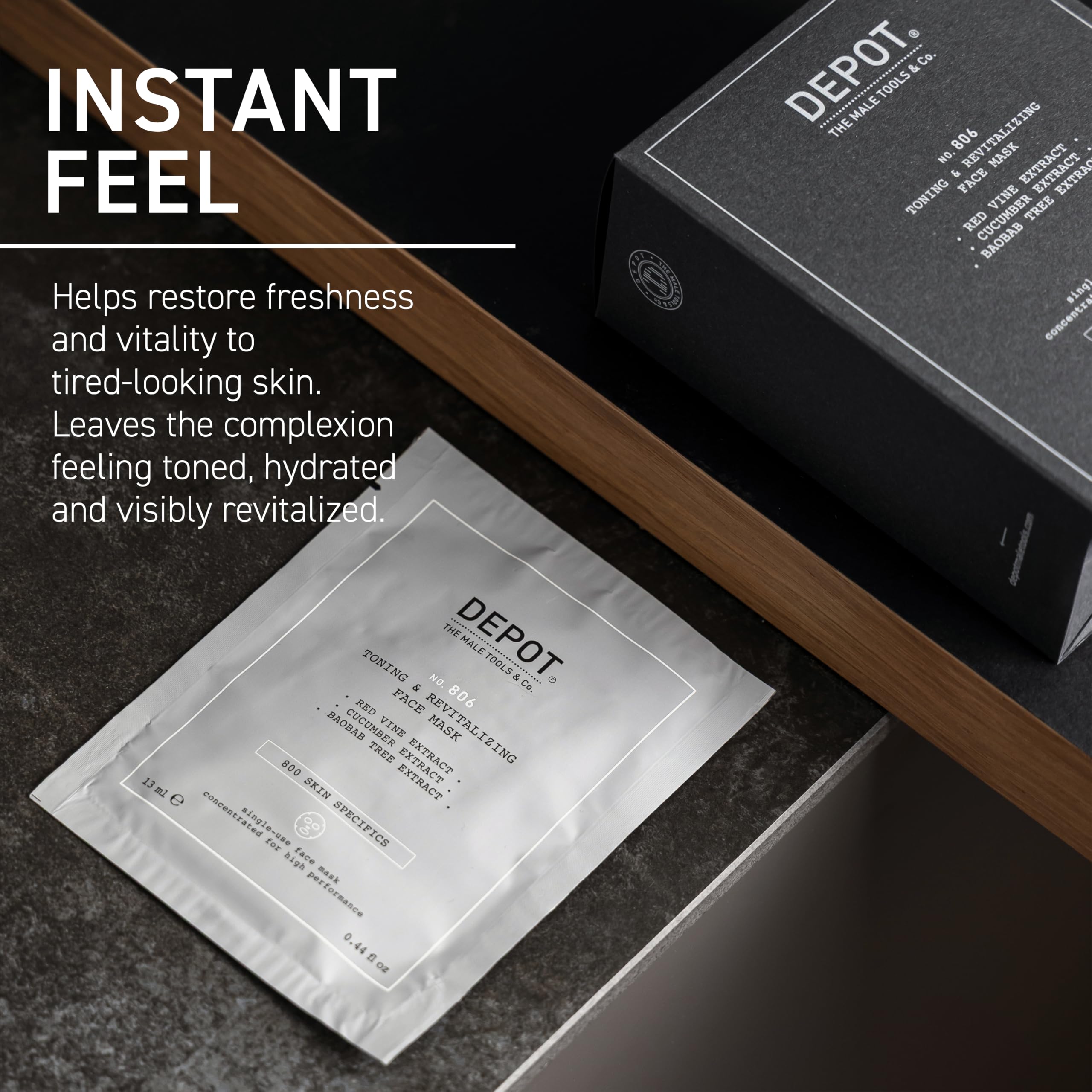 Depot 806 Masque tonifiant et revitalisant pour le visage 12PZ da Uomo STFM000