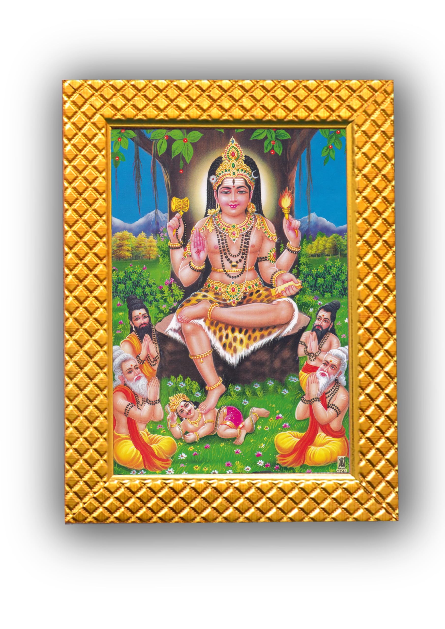 Dakshinamoorthy Photo Frame - Small Pooja Frame -3