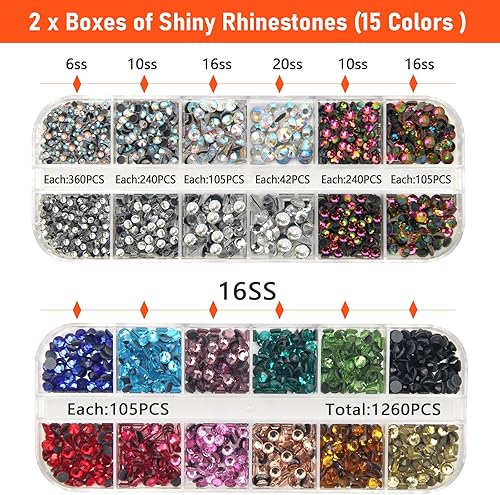 Miniatura 5 de Catcan Bedazzler - Herramienta aplicadora de diamantes de imitación Hotfix con diamantes de imitación para ropa, kit de diamantes de imitación