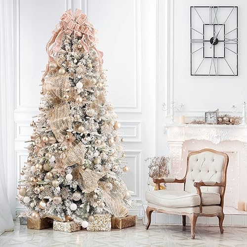 Miniatura 6 de Juego de 87 adornos de bolas de Navidad inastillables, decoraciones de árbol de Navidad con paquete de regalo de mano para árbol de Navidad,