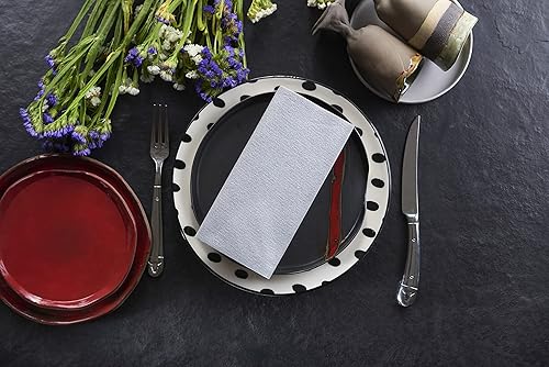Miniatura 4 de Servilletas de papel plateadas  Tela desechable de lino como servilletas de cena  Toallas de mano  Toallas de mano  Servilletas de papel suaves y