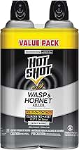 Hot Shot Wasp & Hornet Killer Spray, For Insects Eliminates the Nest, Sprays Up To 27 Feet, 14 fl Ounce, 2 Pack