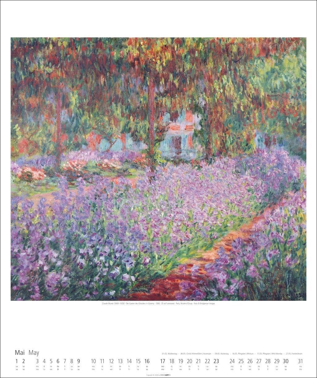 Claude Monet Im Garten Kalender 2027 - Im Garten: Mit den schönsten Gartenbildern des Impressionisten aus den Museen der Welt. Wandkalender 2027 Großformat für Kunstliebhaber. 46 x 55 cm