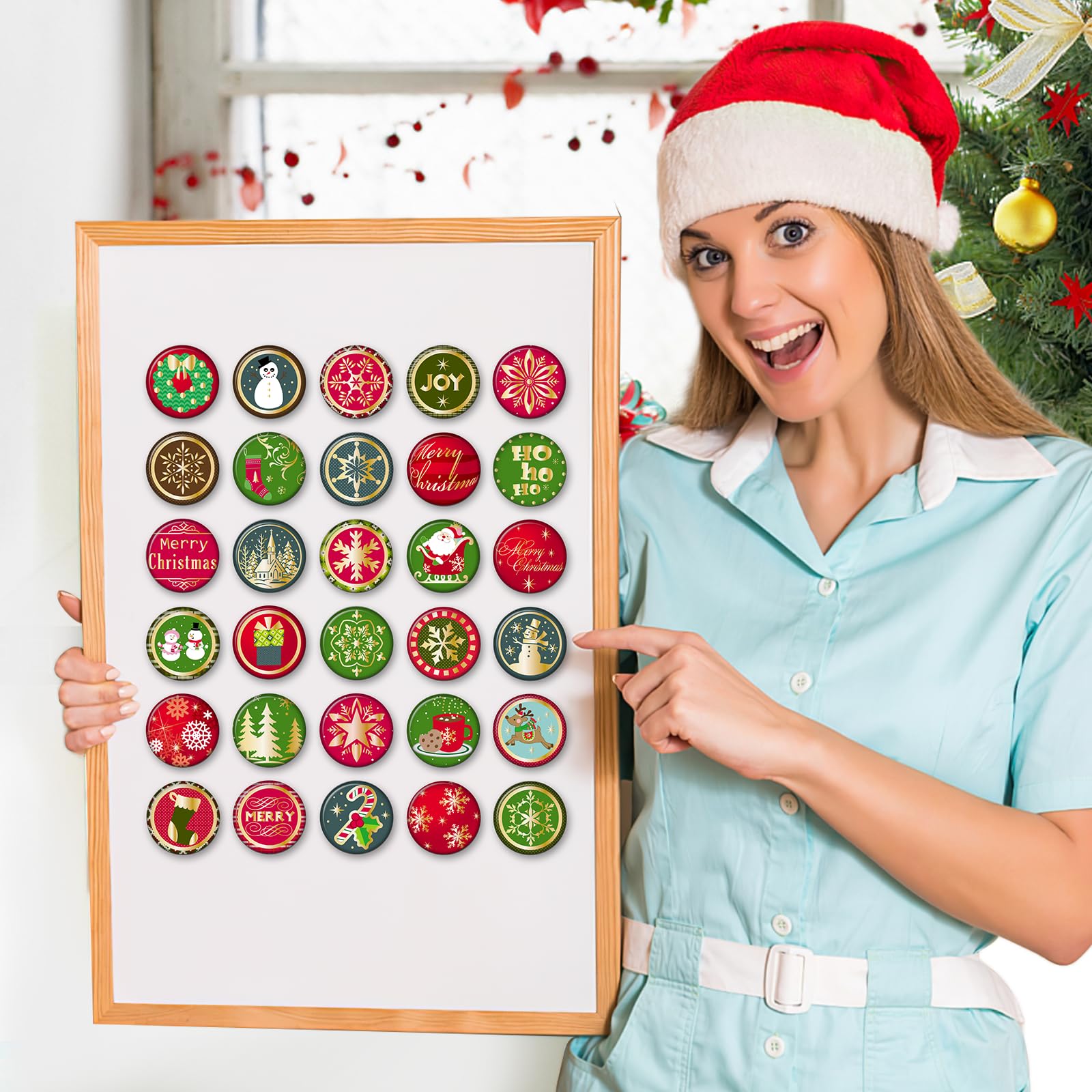 30 PCS Refrigerator Magnet, Cute Funny Fridge Magnet, Classroom and Office Whiteboard Magnet - Image 3