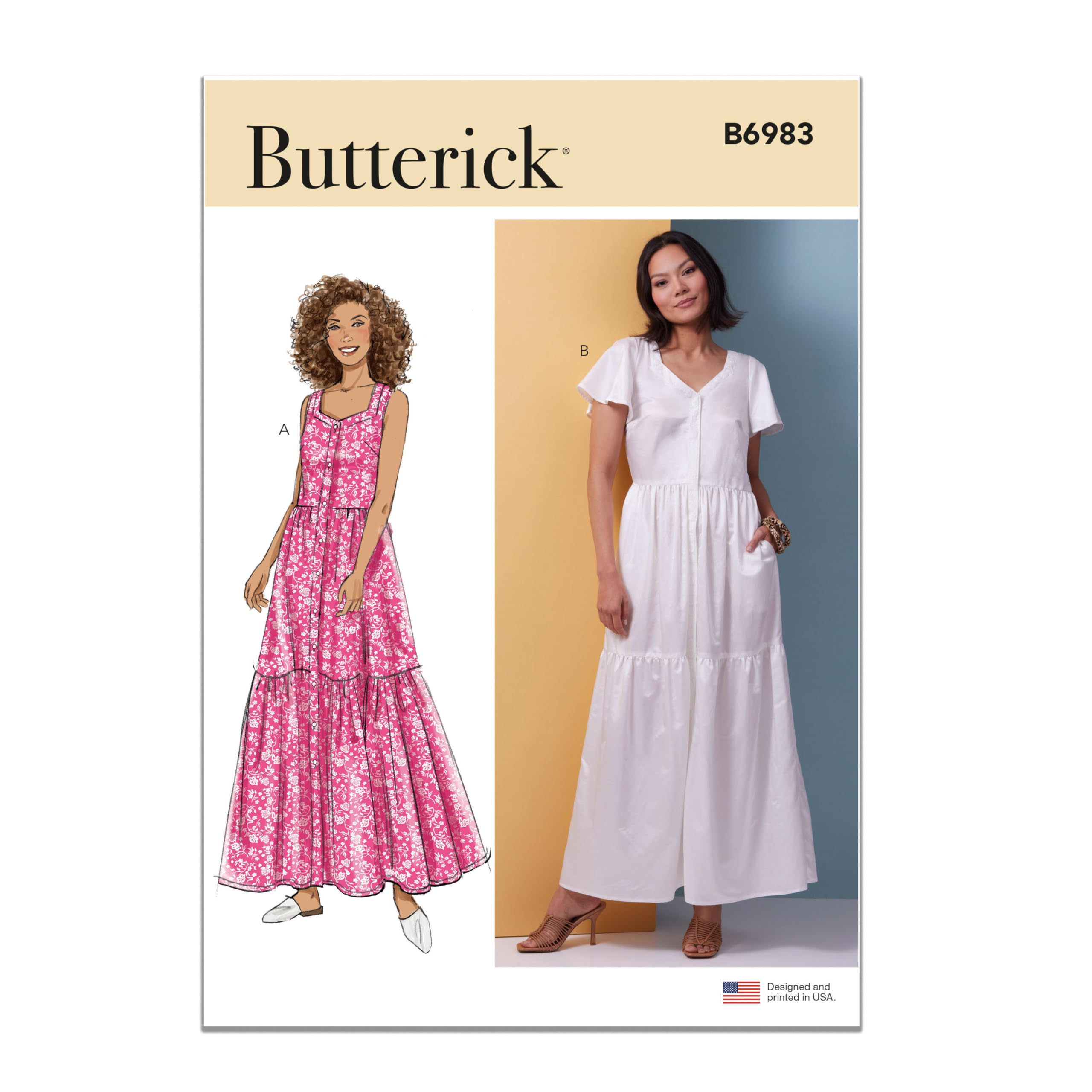 Robes pour femme ajustées Butterick B6983A patron toutes morphologies