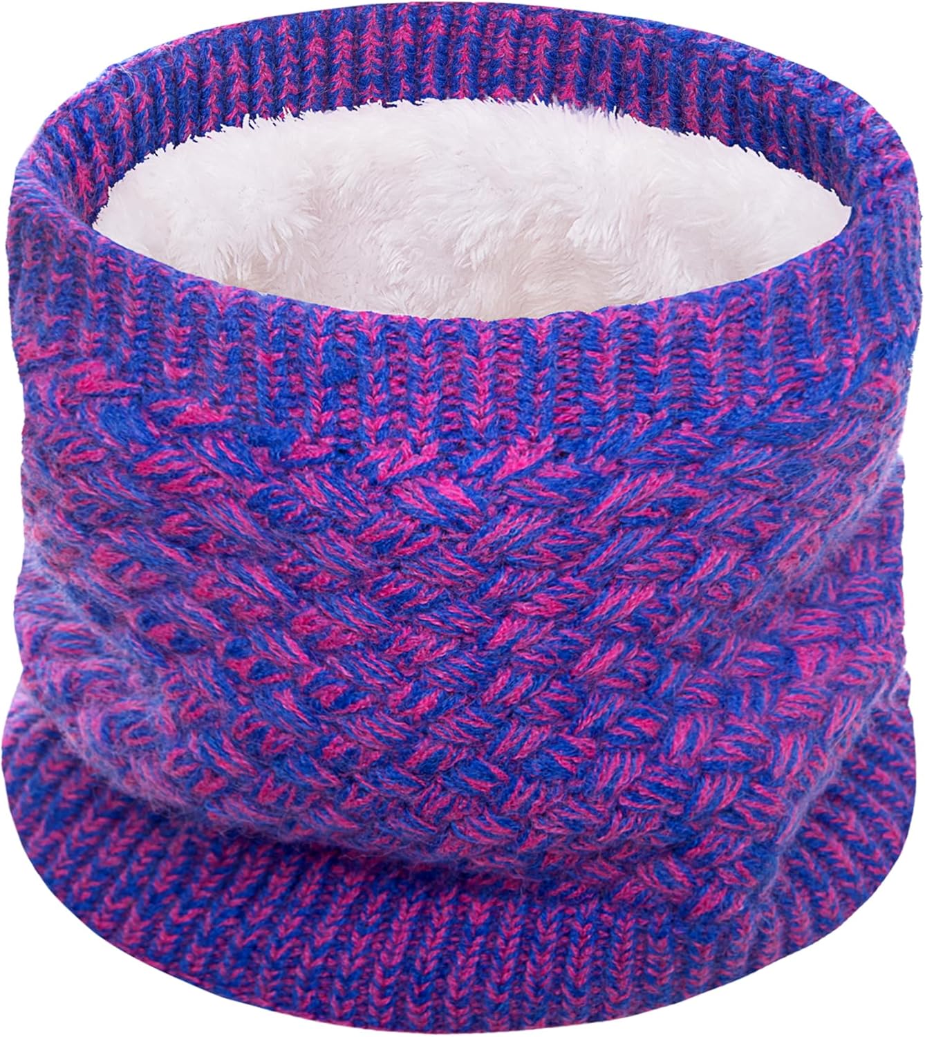 Kids Neck Warmer, Knitted Winter Neck Gaiter for Boys Girls Fleece Lined Infinity S...