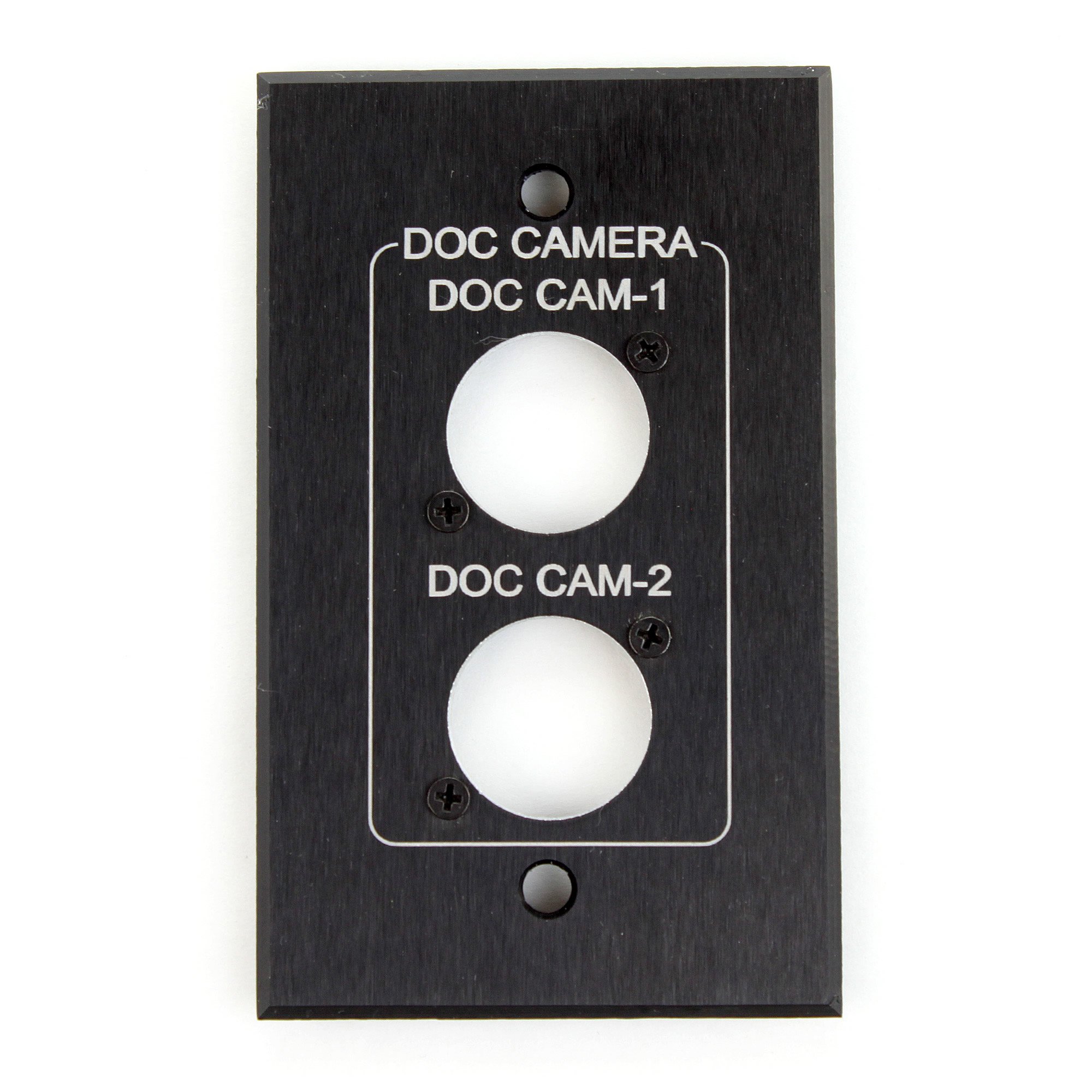 RCI Custom AL-BT Black Anodized Aluminum DMX XLR Audio Wall Face Plate