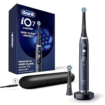 Oral-B iO Deep Clean + Protect Rechargeable Electric Toothbrush, Black,