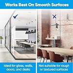 Sticker de tableau blanc pour mur, 80" x 36" (205x90 cm) Non Fantôme Peel and Stick Dry Effacer White Board Roll, Stain-Proof Auto-Adhesive Whiteboard Paper Idéal pour la salle de classe du bureau à domicile