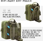 Molle tactique IFAK Pochette – Rip Away Premiers soins Pochette médicale, grande capacité, imperméable 900D Polyester, Multi-Compartiment, Kit d'urgence militaire pour le camping, Randonnée, Voyage