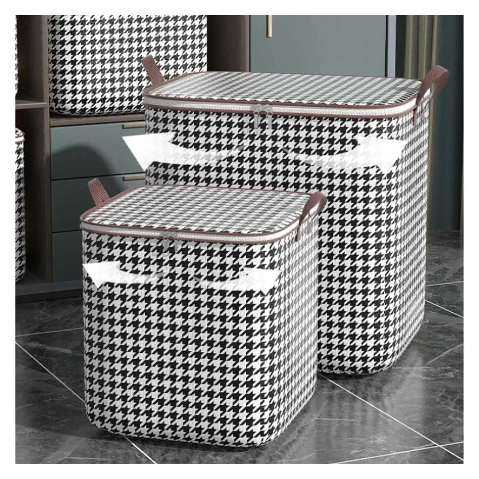 Aufbewahrungstasche für Kleidung, Stoff-Aufbewahrungsboxen, faltbare Stofftaschen for Kleidung, 100 l/140 l/180 l(100L)