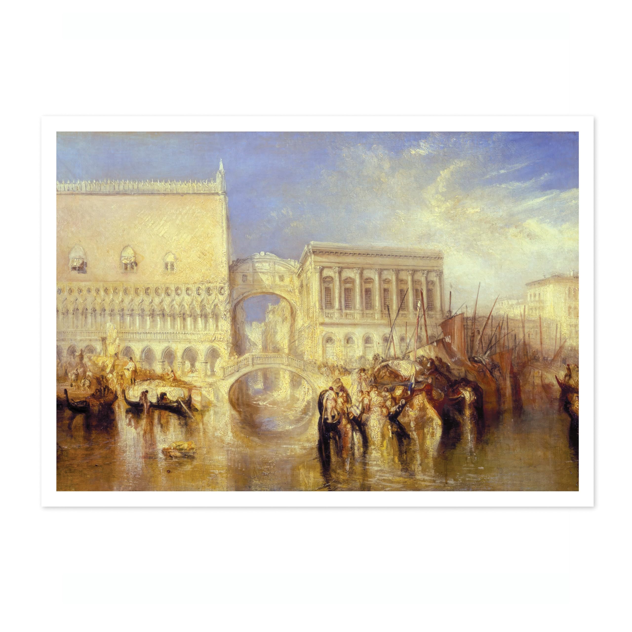 The Bridge Of Sighs Joseph Mallord William Turner Print, Classic Art Painting Print, Romanticism Art Exhibition Wall Art, Vintage Home Decor Picture, A4 (Print Only) - 29.7x21cm โ image 1