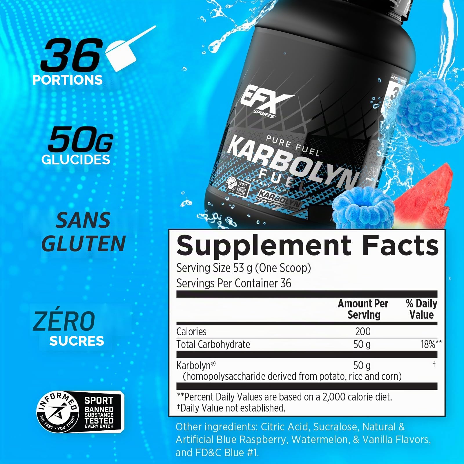 KarboLyn Blue Razz Watermelon 4.4 lbs