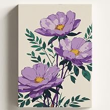 Say larla Boyama Tuval Hobi Seti MOR  AKAYIK Temal  F r a ve Boya Dahil Set  tal  40x50 CM Kendin Yap Say larla Tuval Boya Kiti KASNAKLI