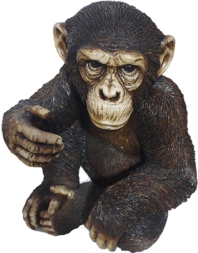 Miniatura 3 de DROPCUYUZbiz Figura de mono grande sentado escultura decorativa de calidad para oficina en casa